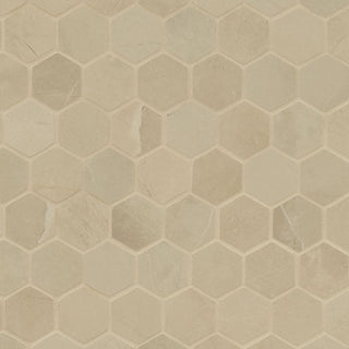 2x2 Sande Hexagon Mosaic Stone-Look Matte Smooth Porcelain Tile