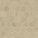 2x2 Sande Hexagon Mosaic Stone-Look Matte Smooth Porcelain Tile Beige Sand