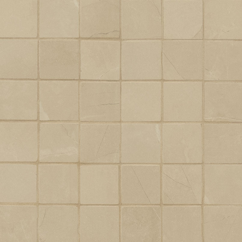 2x2 Sande Mosaic Stone-Look Matte Smooth Porcelain Tile Beige Sand