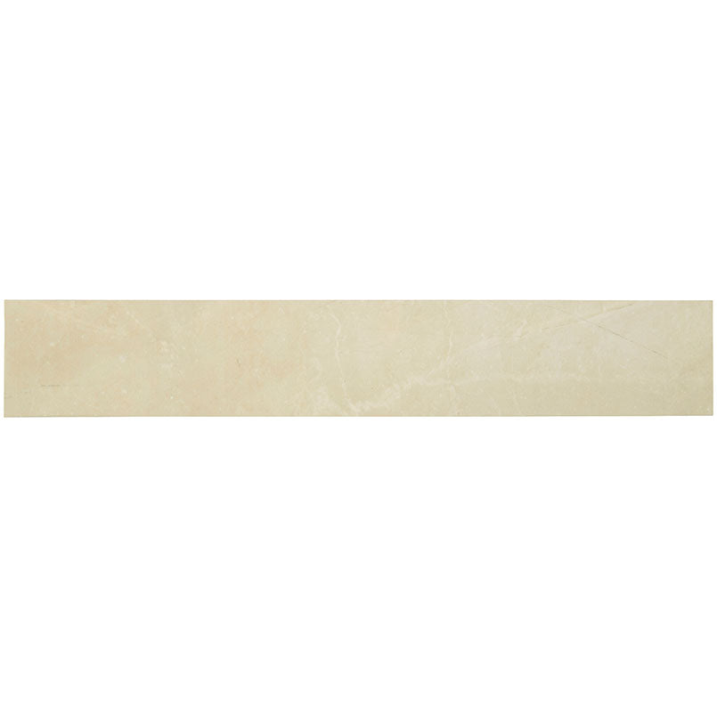 3x18 Sande Bullnose Stone-Look Matte Smooth Porcelain Tile Beige Sand