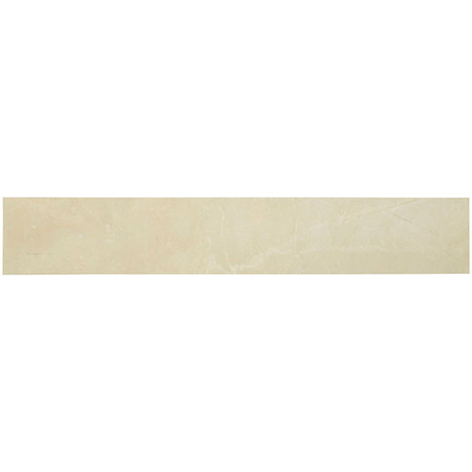 3x18 Sande Bullnose Stone-Look Matte Smooth Porcelain Tile Beige Sand