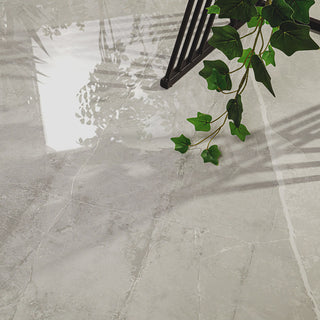 Grey Stone - 12x24 Sande Stone-Look Polished Smooth Porcelain Tile