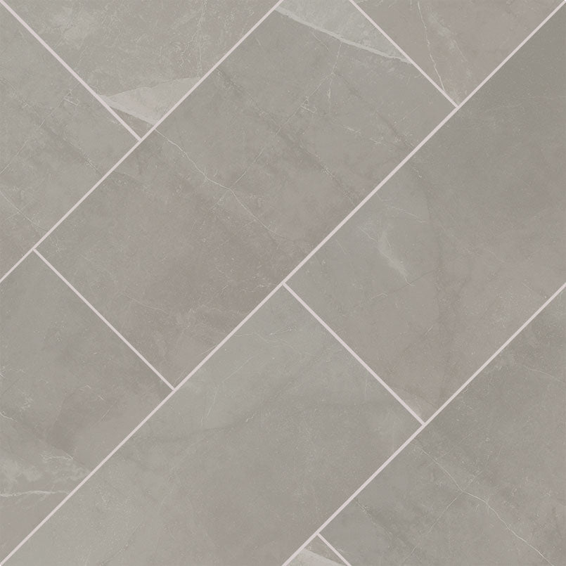12x24 Sande Stone-Look Matte Smooth Porcelain Tile Grey Stone