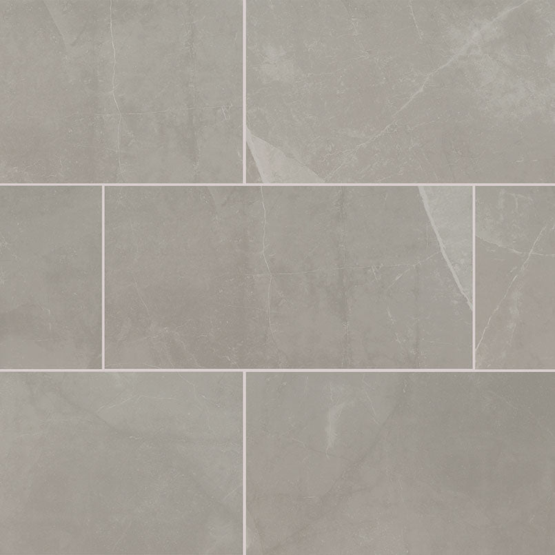 24x48 Sande Stone-Look Matte Smooth Porcelain Tile Grey Stone