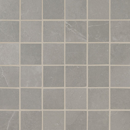 2x2 Sande Mosaic Stone-Look Matte Smooth Porcelain Tile Grey Stone