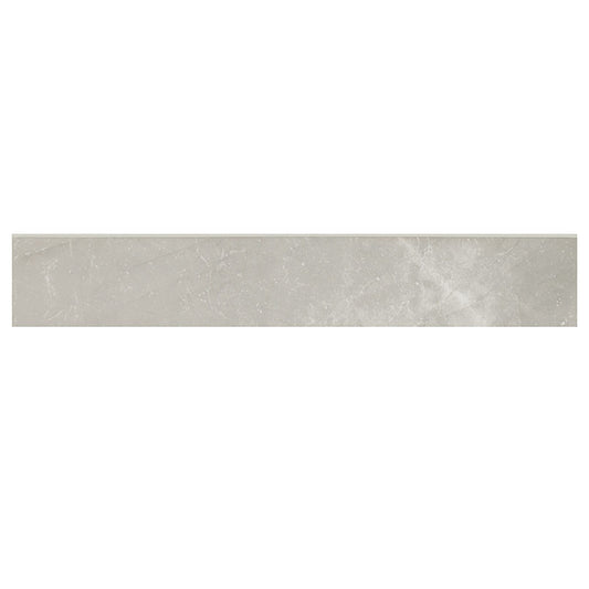 3x18 Sande Bullnose Stone-Look Matte Smooth Porcelain Tile Grey Stone