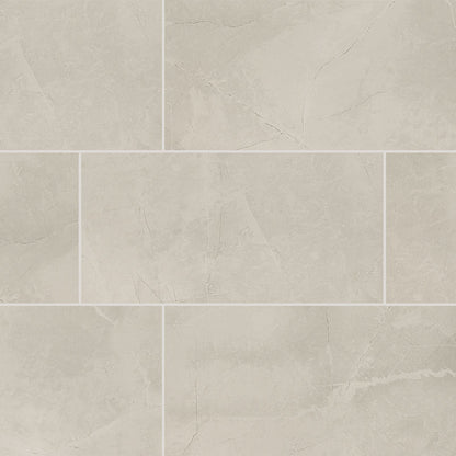 12x24 Sande Stone-Look Matte Smooth Porcelain Tile Light Taupe