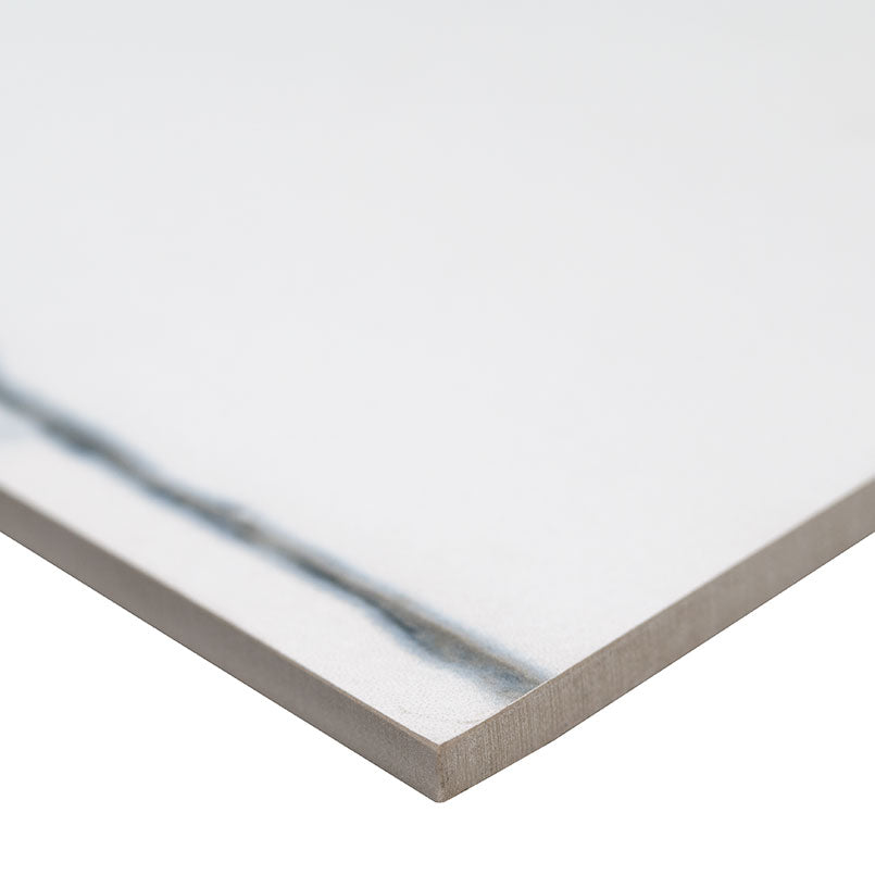 12x24 Savoy Marble-Look Matte Smooth Porcelain Tile Grey White