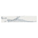 3x24 Savoy Bullnose Marble-Look Matte Smooth Porcelain Tile Blue White