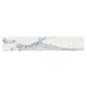 3x24 Savoy Bullnose Marble-Look Polished Smooth Porcelain Tile Blue White
