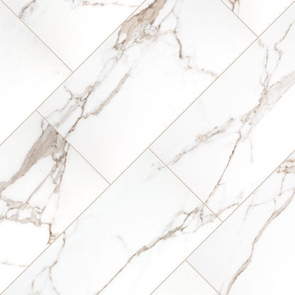 12x24 Savoy Marble-Look Matte Smooth Porcelain Tile Beige White