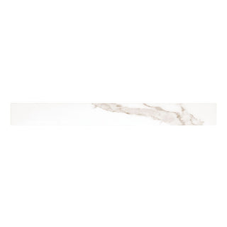 3x24 Savoy Bullnose Marble-Look Polished Smooth Porcelain Tile