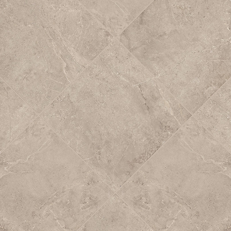 24x24 Soreno Stone-Look Matte Textured Porcelain Tile Taupe Beige