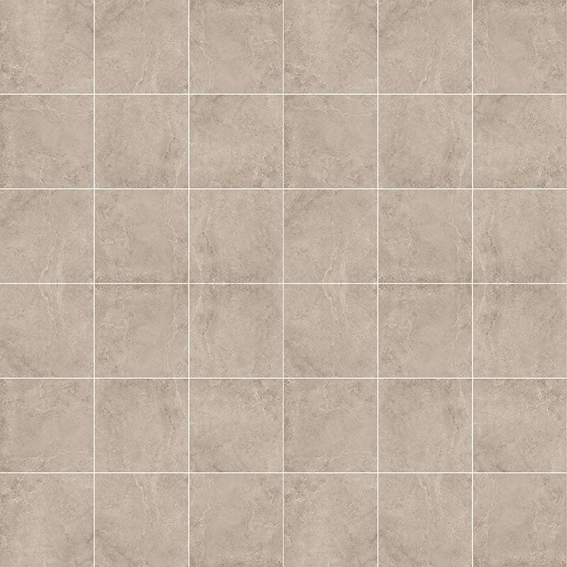 2x2 Soreno Mosaic Stone-Look Matte Textured Porcelain Tile Taupe Beige