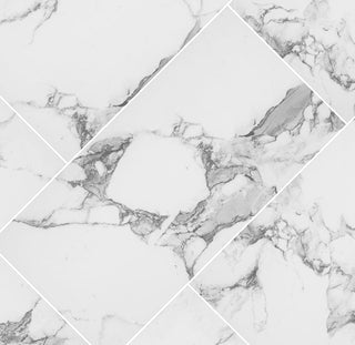 Soft White - 12x24 Pietra Statuario Marble-Look Matte Smooth Porcelain Tile