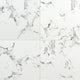 24x24 Pietra Statuario Marble-Look Matte Smooth Porcelain Tile Soft White