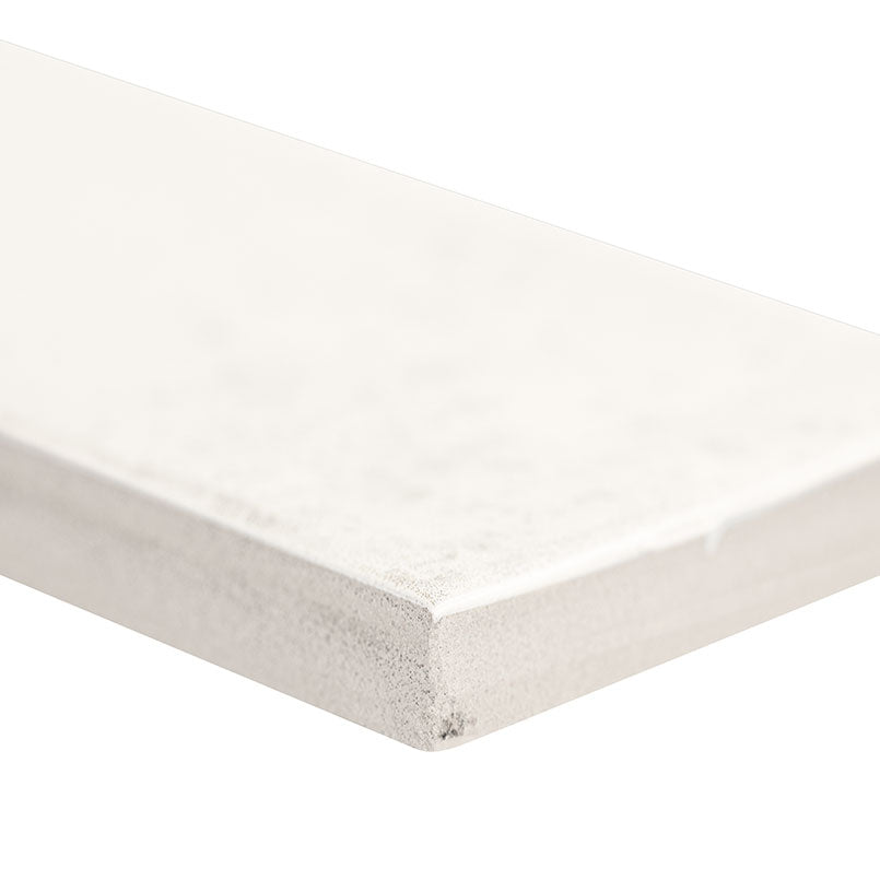 2x10 Stella Mosaic Stone-Look Glossy Smooth Ceramic Tile Frost White