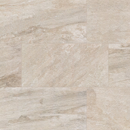 15x30 Traktion Stowe Slate-Look Matte Textured Porcelain Tile Sand Beige