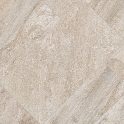 15x30 Traktion Stowe Slate-Look Matte Textured Porcelain Tile Sand Beige