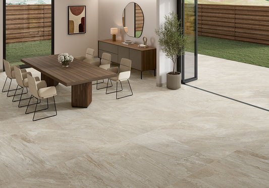 24x48 Traktion Stowe Slate-Look Matte Textured Porcelain Tile