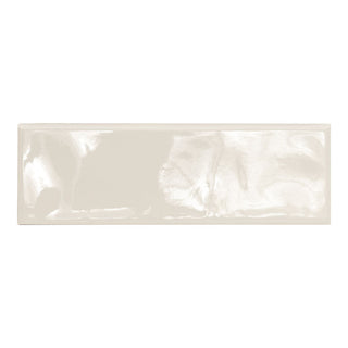 Off White - 4x12 Urbano Bullnose Solid-Color Glossy Smooth Ceramic Tile