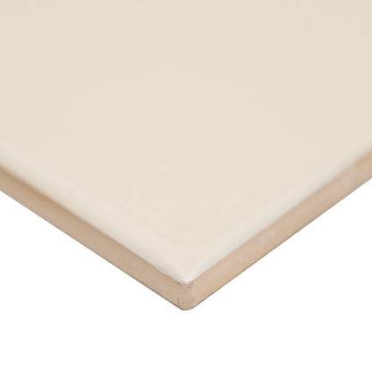 4x12 Urbano Solid-Color Glossy Smooth Ceramic Tile Off White