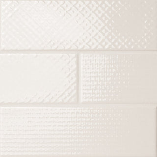 4x12 Urbano Grid Linear Solid-Color Glossy Smooth Ceramic Tile