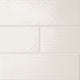 4x12 Urbano Grid Linear Solid-Color Glossy Smooth Ceramic Tile Off White
