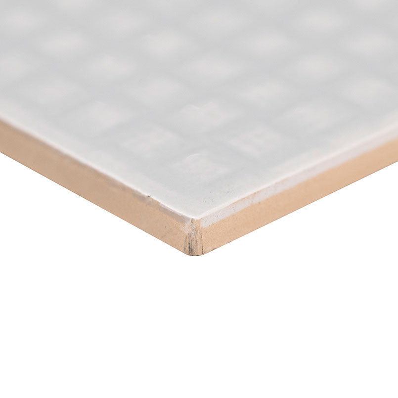 4x12 Urbano Grid Linear Solid-Color Glossy Smooth Ceramic Tile Light Gray