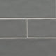 4x12 Urbano Solid-Color Glossy Smooth Ceramic Tile Dark Gray