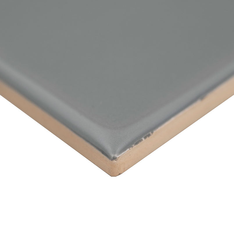 4x12 Urbano Solid-Color Glossy Smooth Ceramic Tile Dark Gray
