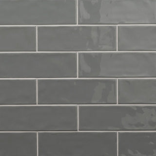Dark Gray - 4x12 Urbano Solid-Color Glossy Smooth Ceramic Tile