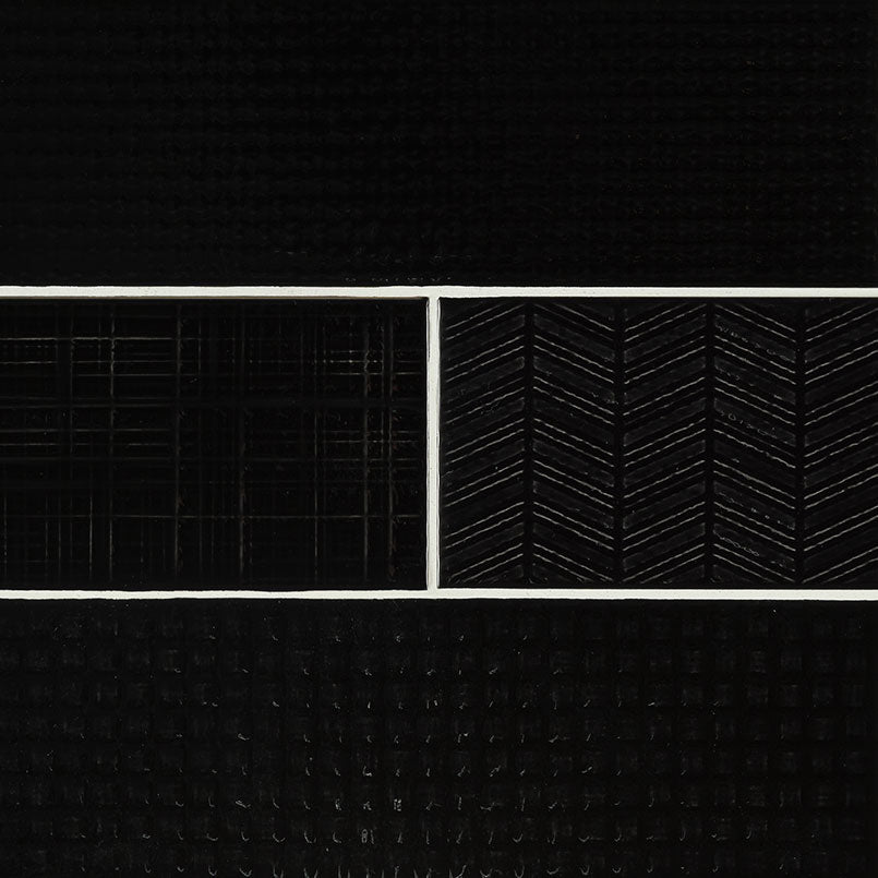 4x12 Urbano Grid Linear Solid-Color Glossy Smooth Ceramic Tile Black