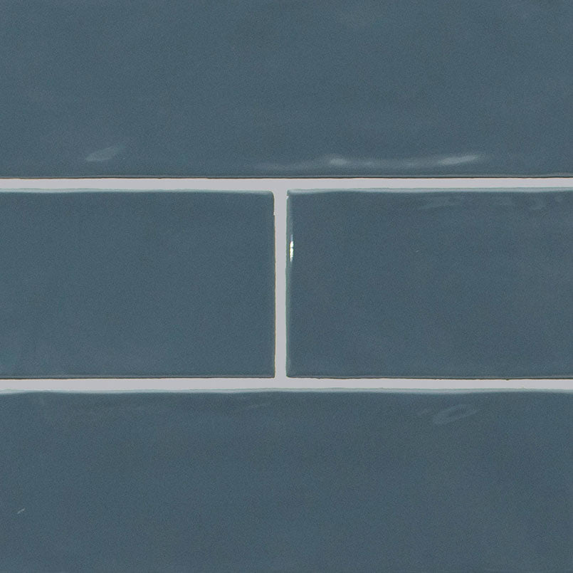 4x12 Urbano Solid-Color Glossy Smooth Ceramic Tile Dark Blue