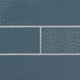 4x12 Urbano Grid Linear Solid-Color Glossy Smooth Ceramic Tile Dark Blue