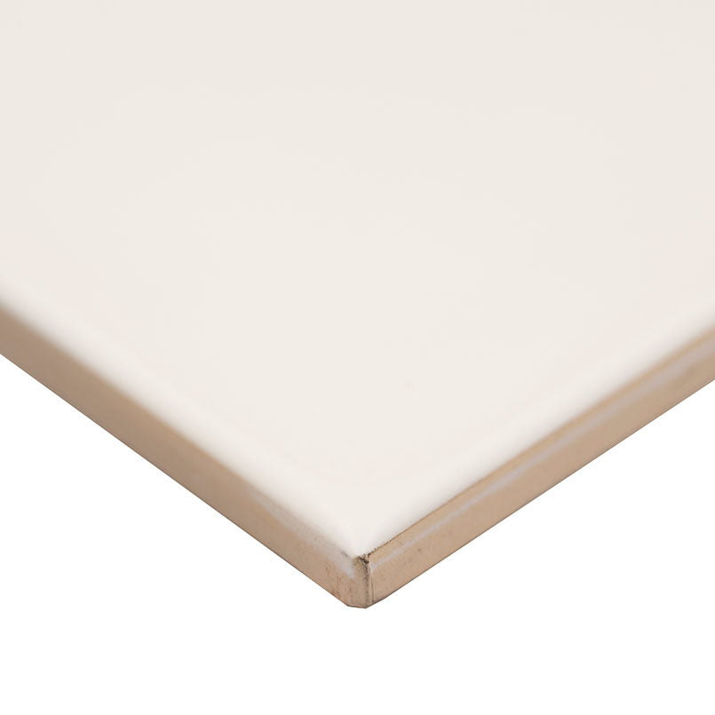 4x12 Urbano Solid-Color Glossy Smooth Ceramic Tile Beige White