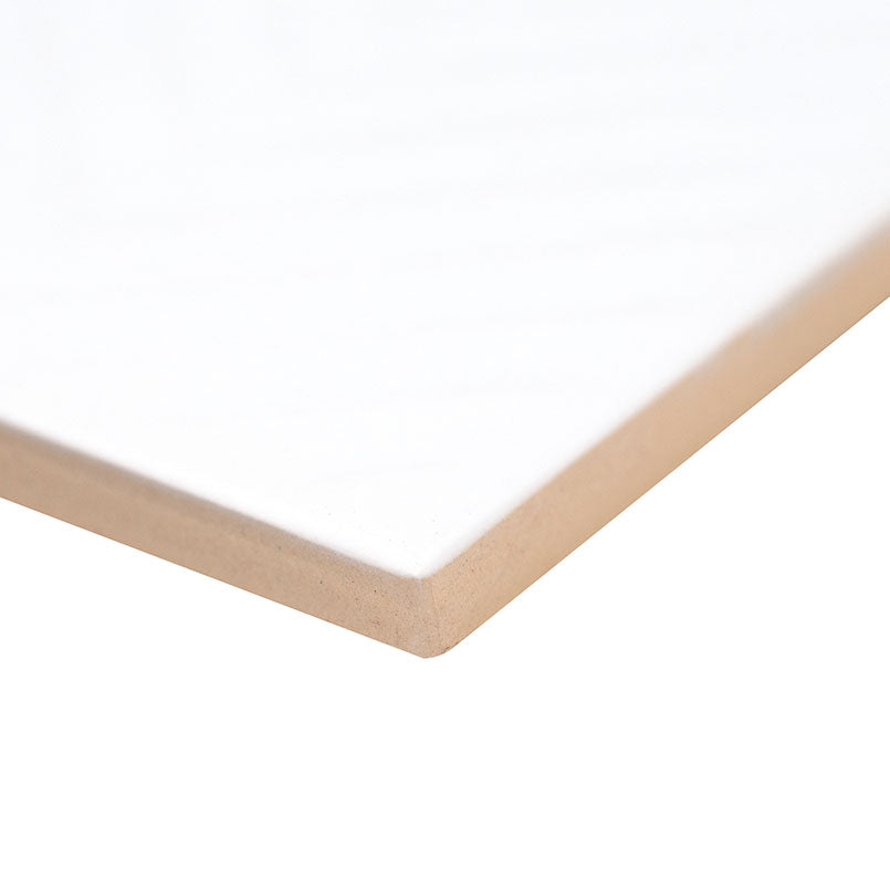 4x12 Urbano Grid Linear Solid-Color Glossy Smooth Ceramic Tile Beige White