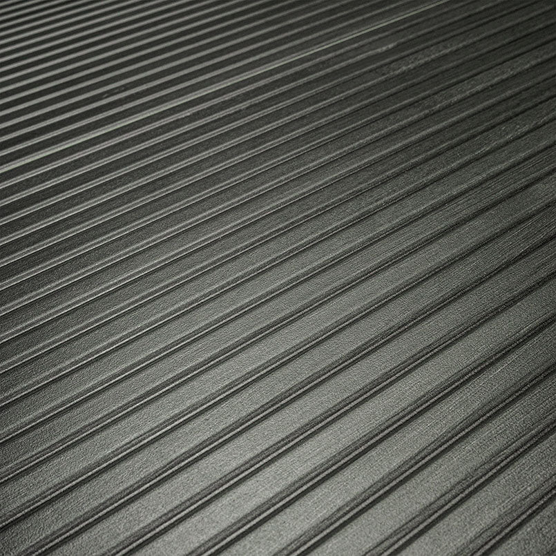 16x48 Urbanslat Mosaic Wood-Look Matte 3D Geometric Fluted Ceramic Tile Ebony Black