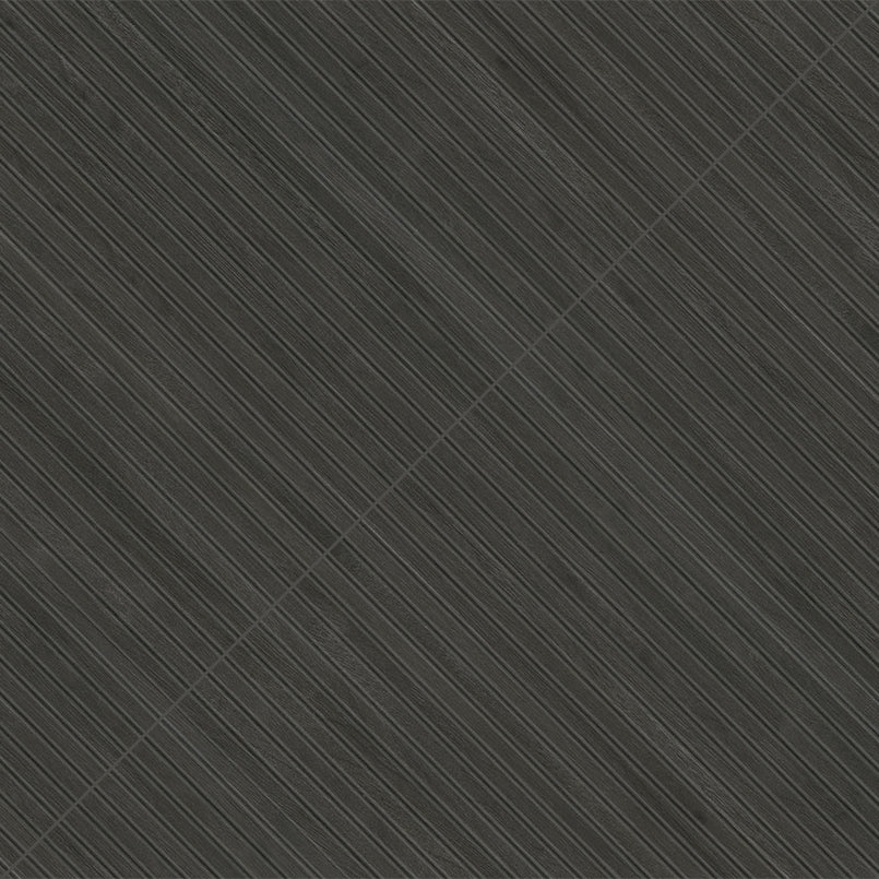 16x48 Urbanslat Mosaic Wood-Look Matte 3D Geometric Fluted Ceramic Tile Ebony Black