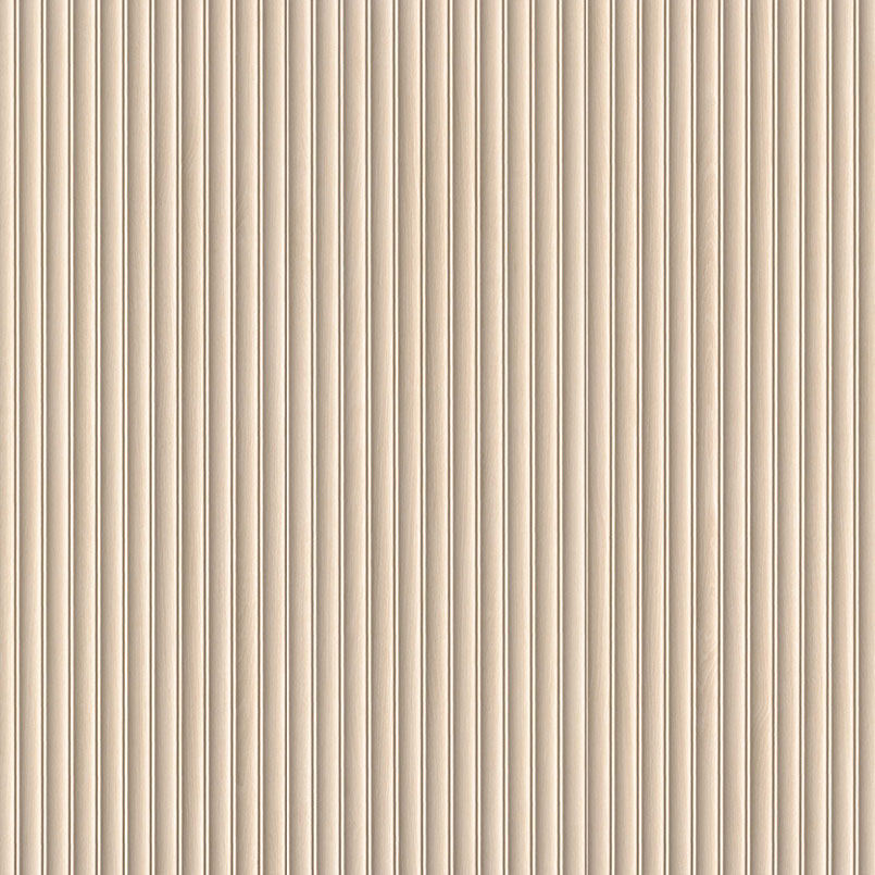 16x48 Urbanslat Mosaic Wood-Look Matte 3D Geometric Line-Relief Ceramic Tile Cream Beige