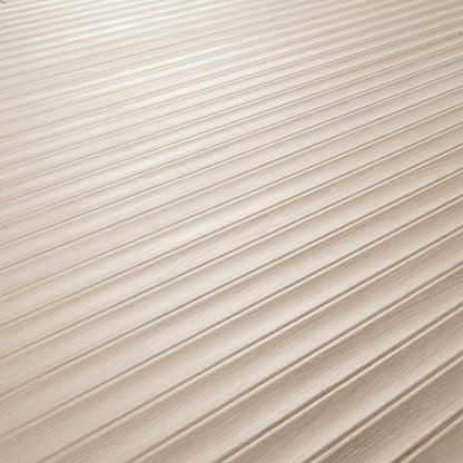 16x48 Urbanslat Mosaic Wood-Look Matte 3D Geometric Line-Relief Ceramic Tile Cream Beige