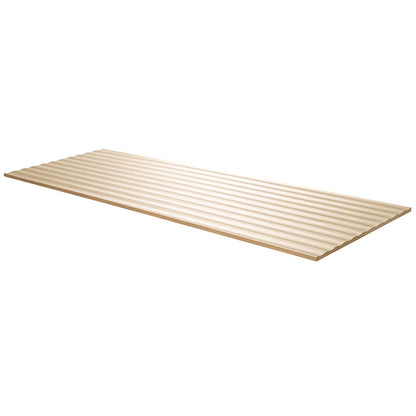 16x48 Urbanslat Mosaic Wood-Look Matte 3D Geometric Line-Relief Ceramic Tile Cream Beige