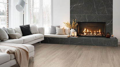 16x48 Urbanslat Mosaic Wood-Look Matte 3D Geometric Line-Relief Ceramic Tile Black Marble