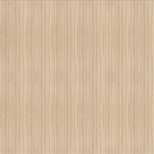 16x48 Urbanslat Mosaic Wood-Look Matte 3D Geometric Line-Relief Ceramic Tile Light Beige