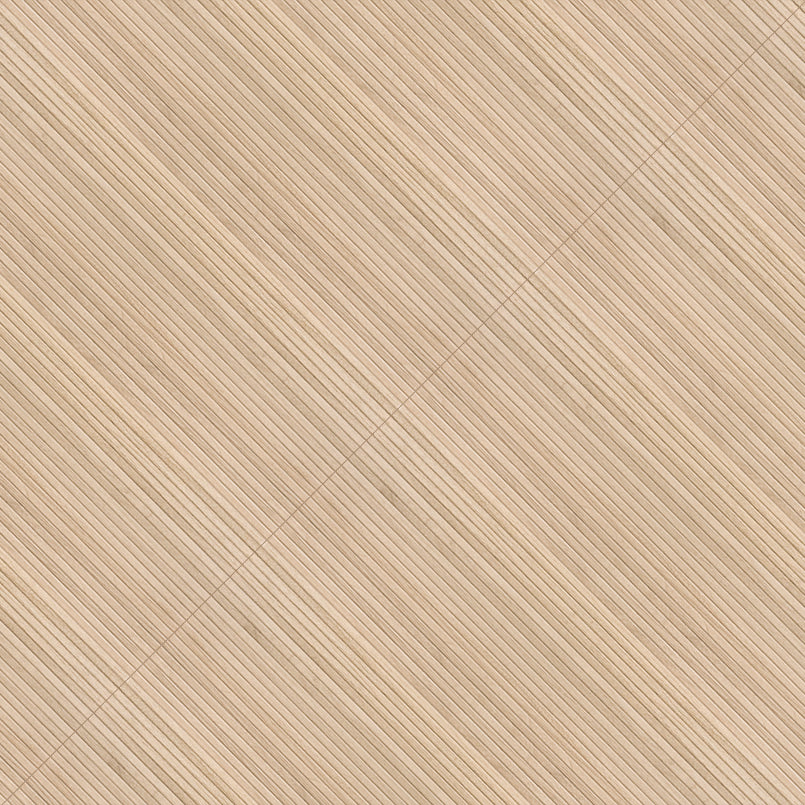 16x48 Urbanslat Mosaic Wood-Look Matte 3D Geometric Line-Relief Ceramic Tile Light Beige