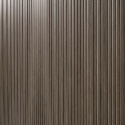 16x48 Urbanslat Mosaic Wood-Look Matte 3D Geometric Line-Relief Ceramic Tile Dark Brown