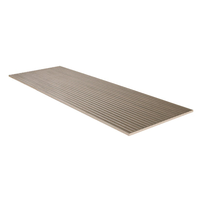 16x48 Urbanslat Mosaic Wood-Look Matte 3D Geometric Line-Relief Ceramic Tile Dark Brown