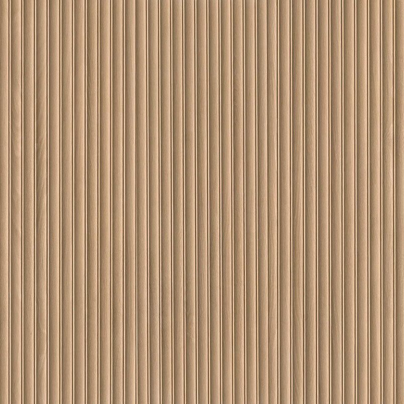 16x48 Urbanslat Mosaic Wood-Look Matte 3D Geometric Line-Relief Ceramic Tile Warm Beige