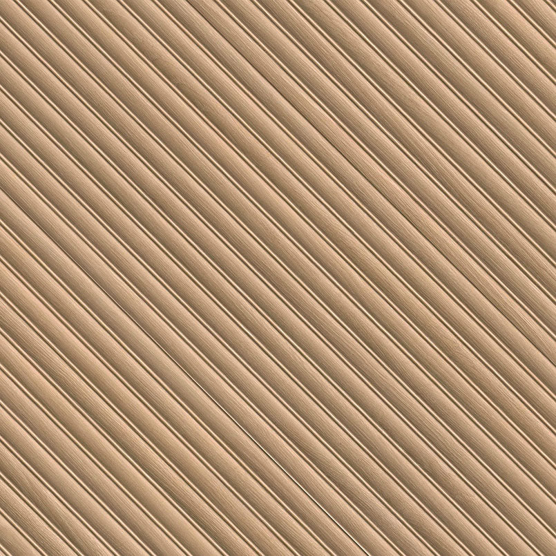16x48 Urbanslat Mosaic Wood-Look Matte 3D Geometric Line-Relief Ceramic Tile Warm Beige