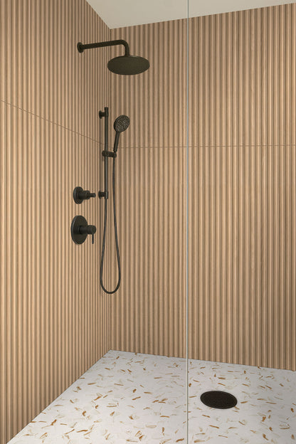 16x48 Urbanslat Mosaic Wood-Look Matte 3D Geometric Line-Relief Ceramic Tile Warm Beige
